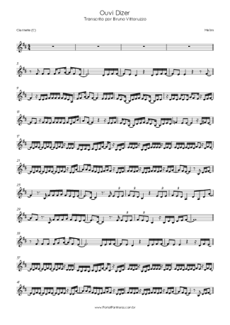 Melim Ouvi Dizer score for Clarinet (C)