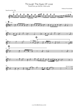 Melissa Manchester  score for Alto Saxophone