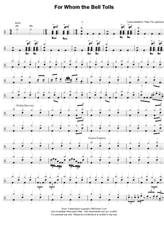 Score for Drums