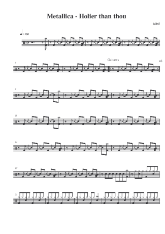 Metallica  score for Drums