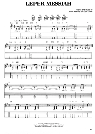 Metallica  score for Guitar