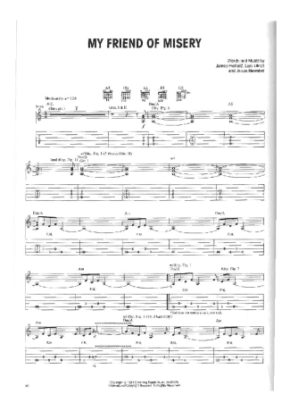 Metallica  score for Guitar