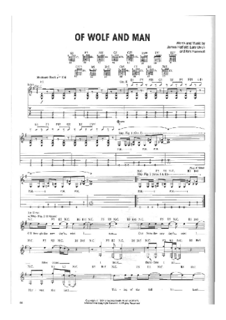 Metallica  score for Guitar
