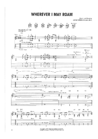 Metallica  score for Guitar