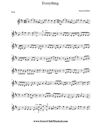 Michael Bublé  score for Flute