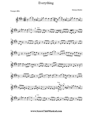 Michael Bublé  score for Trumpet