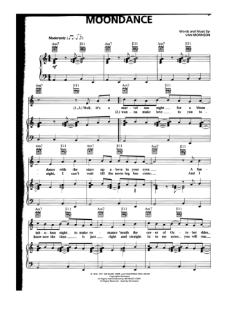Michael Bublé Moondance score for Piano