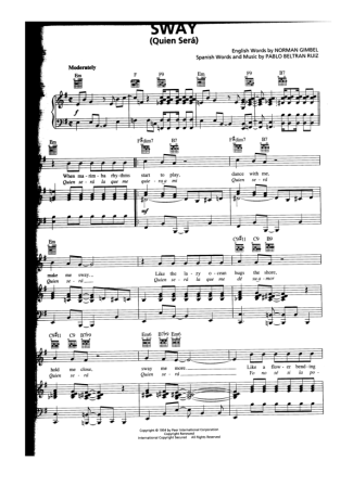 Michael Bublé Sway (Quien Será) score for Piano