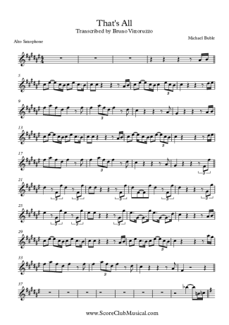 Michael Bublé  score for Alto Saxophone