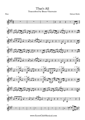 Michael Bublé  score for Flute