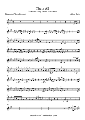Michael Bublé  score for Harmonica