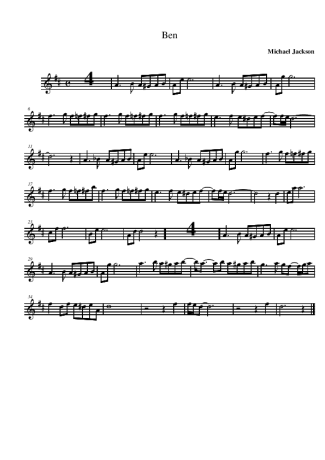 Michael Jackson  score for Alto Saxophone