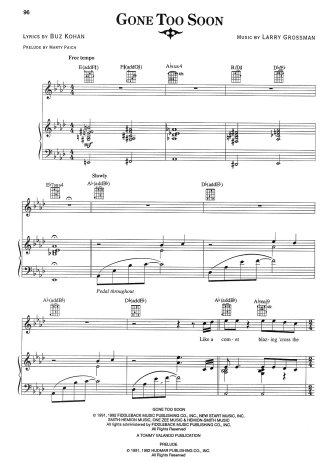 Michael Jackson Gone Too Soon score for Piano