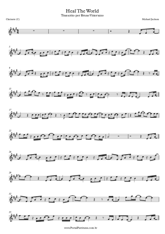Michael Jackson  score for Clarinet (C)