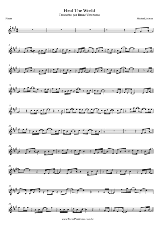 Michael Jackson  score for Flute