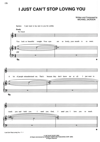 Michael Jackson  score for Piano