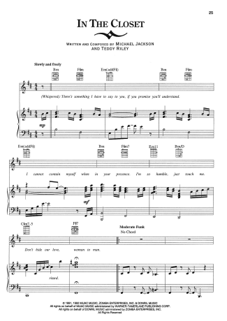 Michael Jackson  score for Piano