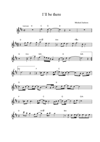 Michael Jackson I´ll Be There score for Alto Saxophone