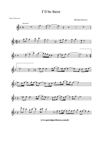 Michael Jackson I´ll Be There score for Flute