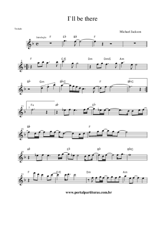 Michael Jackson I´ll Be There score for Keyboard