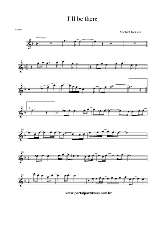 Michael Jackson I´ll Be There score for Violin