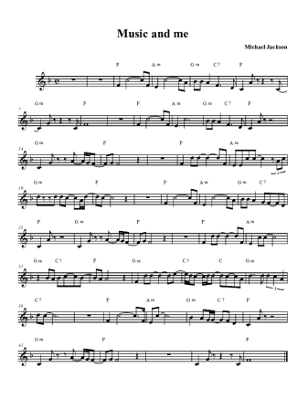 Michael Jackson Music and Me score for Tenor Saxophone Soprano (Bb)