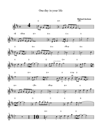 Michael Jackson  score for Alto Saxophone