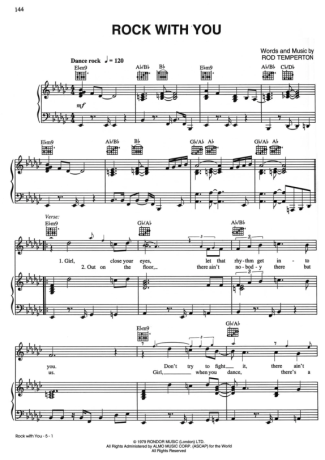 Michael Jackson Rock With You score for Piano