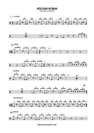 Michael Jackson  score for Drums