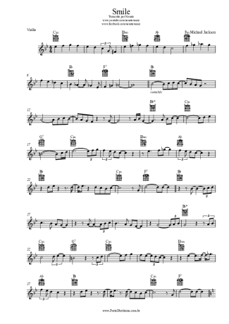 Michael Jackson Smile score for Acoustic Guitar