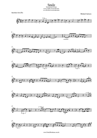 Michael Jackson Smile score for Alto Saxophone