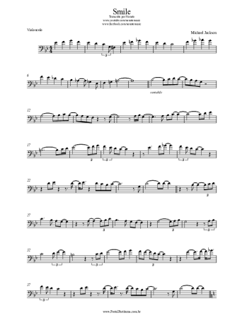Michael Jackson Smile score for Cello