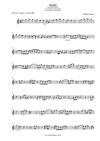 Michael Jackson  score for Tenor Saxophone Soprano (Bb)