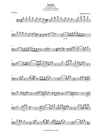 Michael Jackson Smile score for Trombone