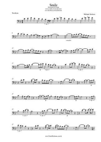 Michael Jackson Smile score for Trombone