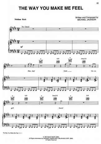 Michael Jackson  score for Piano