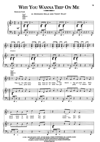 Michael Jackson Why You Wanna Trip On Me score for Piano