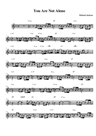 Michael Jackson You Are Not Alone score for Alto Saxophone