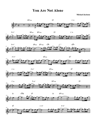 Michael Jackson You Are Not Alone score for Clarinet (Bb)