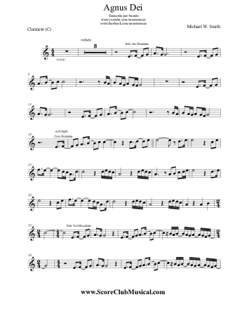 Michael W. Smith  score for Clarinet (C)