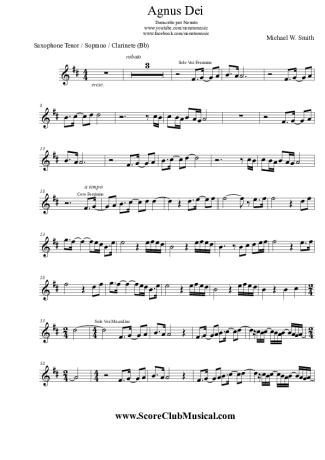 Michael W. Smith  score for Tenor Saxophone Soprano (Bb)