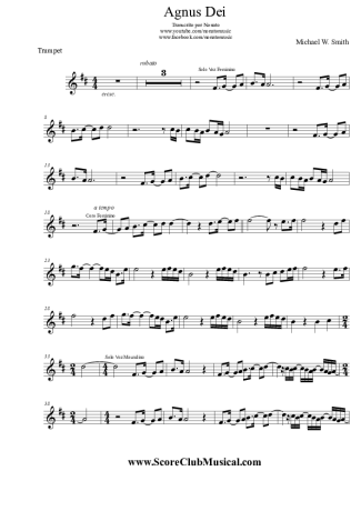 Michael W. Smith  score for Trumpet