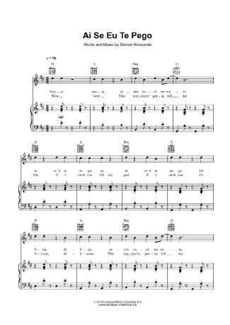 36106 Sheet music - Ai Se Eu Te Pego - Piano