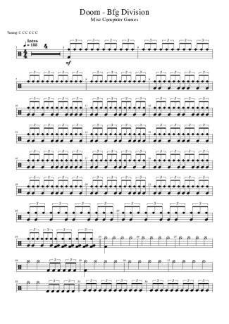 Score for Drums