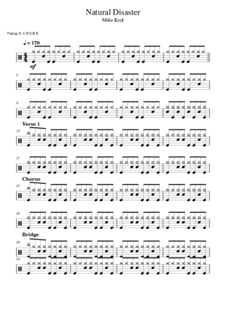 Score for Drums