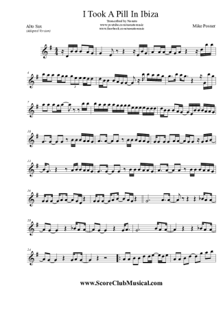 Ed Sheeran - Photograph - Sheet Music For Alto Saxophone