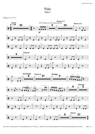 Score for Drums