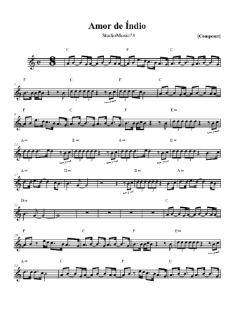 Milton Nascimento Amor De Índio score for Clarinet (Bb)