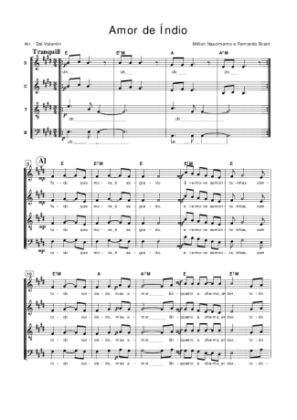 Milton Nascimento  score for Voice and Choir