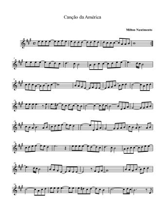 Milton Nascimento Canção Da América score for Clarinet (Bb)